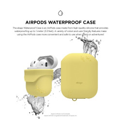 Elago AirPods Waterproof Case - Αδιάβροχη Θήκη για AirPods 2nd Gen / 1st Gen - Creamy Yellow (EAPWF-BA-CYE)