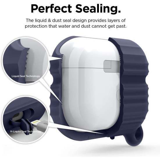 Elago AirPods Pro Waterproof Hang Case - Αδιάβροχη Θήκη για AirPods Pro 2nd Gen / 1st Gen - IP67 - Jean Indigo (EAPPWF-HANG-JIN)