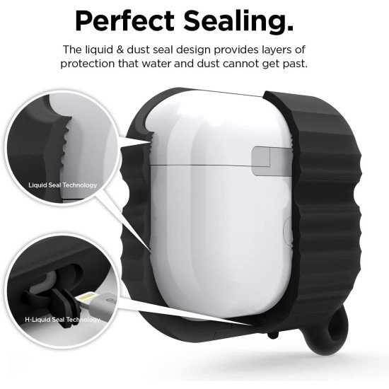 Elago AirPods Pro Waterproof Hang Case - Αδιάβροχη Θήκη για AirPods Pro 2nd Gen / 1st Gen - IP67 - Black (EAPPWF-HANG-BK)