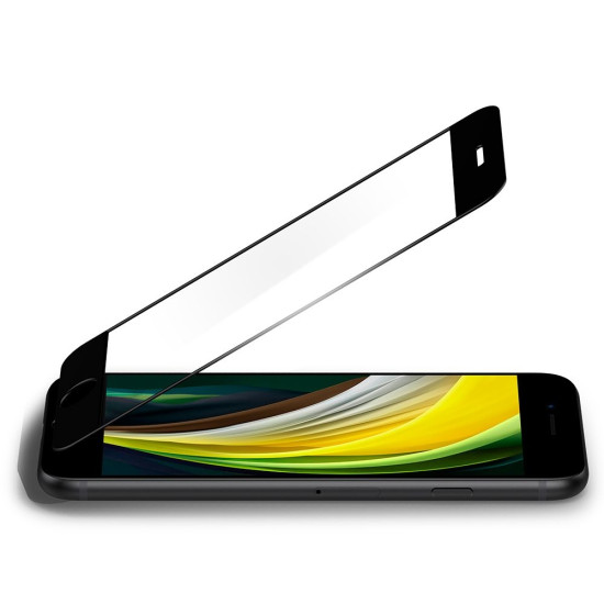 Spigen GLAS.tR ALIGNmaster - Αντιχαρακτικό Fullface Γυάλινο Screen Protector iPhone SE 2020 / 7 / 8 - Black (AGL01294)