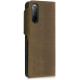 Kalibri Δερμάτινη Suede Θήκη Πορτοφόλι Sony Xperia 10 II - Brown (51984.05)