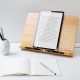 Navaris Bamboo Book Stand - Ρυθμιζόμενη Βάση Ανάγνωσης Βιβλίου / iPad / Tablet / eReader από Μπαμπού - 33 x 24cm - Brown (52801.2)