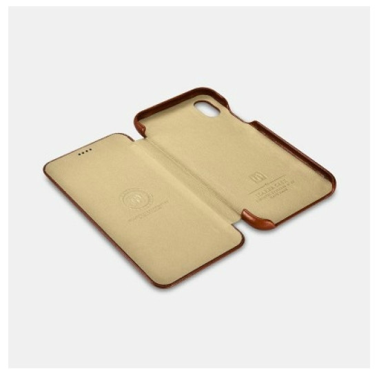 iCarer Vintage Series Curved Edge Folio - Δερμάτινη Θήκη iPhone XS Max - Red (RI902-RD)