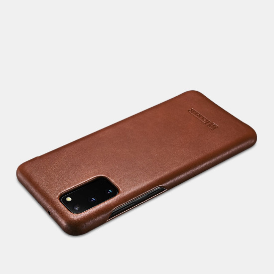 iCarer Vintage Series Curved Edge - Δερμάτινη Θήκη Samsung Galaxy S20 - Brown (RS992012-BN)
