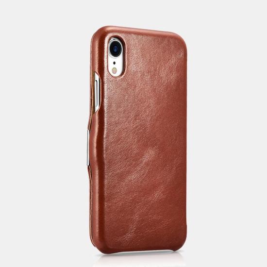 iCarer Vintage Series Side-Open Δερμάτινη Θήκη iPhone XR - Brown (RI903-BN)