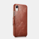 iCarer Vintage Series Side-Open Δερμάτινη Θήκη iPhone XR - Brown (RI903-BN)