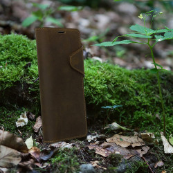 Kalibri Δερμάτινη Suede Θήκη Πορτοφόλι Samsung Galaxy Note 20 - Brown (53165.05)