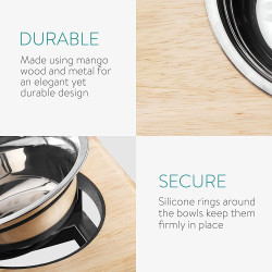 Navaris Dog Bowl Feeding Stand - Ανυψωμένα Μπολ Φαγητού σε Σταντ για Κατοικίδια - Black (51387.1.02)