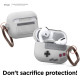 Elago AirPods Pro Retro AW5 Hang Case - Ρετρό Θήκη Σιλικόνης για AirPods Pro 1st Gen - Light Gray (EAPPAW5-LGY)