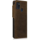 Kalibri Δερμάτινη Suede Θήκη Πορτοφόλι Samsung Galaxy A21s - Brown (53275.05)