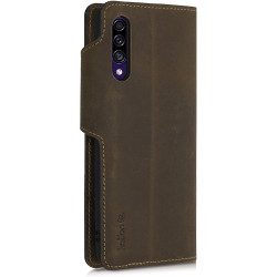 Kalibri Δερμάτινη Suede Θήκη Πορτοφόλι Samsung Galaxy A30s - Brown (53281.05)