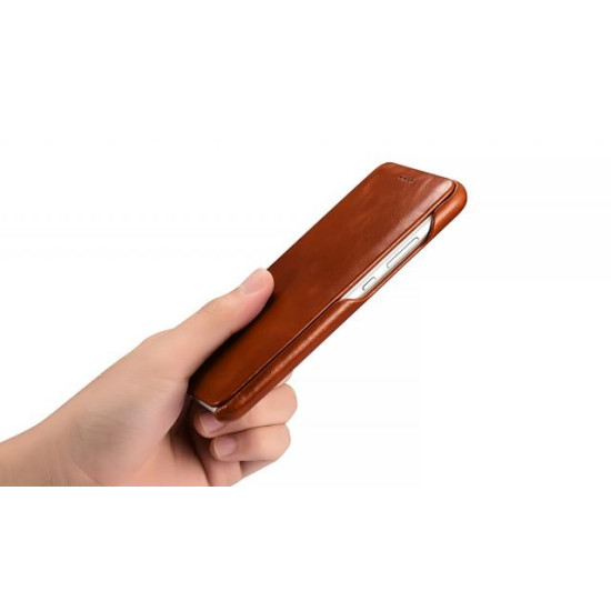 iCarer Vintage Series Curved Edge Folio - Δερμάτινη Θήκη Huawei P10 - Black (RHP1001-BK)