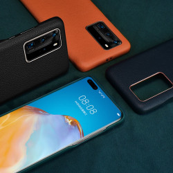 iCarer Grained Series Δερμάτινη Σκληρή Θήκη Huawei P40 Pro - Green (XHP40006-GN)