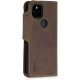 Kalibri Δερμάτινη Suede Θήκη Πορτοφόλι Google Pixel 5 - Navigational Compass / Brown (53660.01)