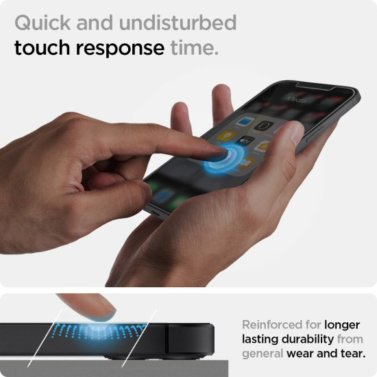 Spigen Tempered Glass GLAS.tR EZ Fit - Αντιχαρακτικό Γυάλινο Screen Protector Apple iPhone 12 mini - 2 Τεμάχια (AGL01811)
