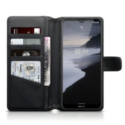 Terrapin Δερμάτινη Θήκη - Πορτοφόλι Nokia 2.4 - Black (117-001-326)
