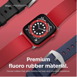 Elago Fluoro Rubber Premium - Ανθεκτικό Λουράκι Apple Watch Ultra/SE/11/10/9/8/7/6/5/4 (49/46/45/44mm) - Red (EAW-BAND-44RD)