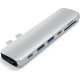 Satechi Type-C Pro Hub Αντάπτορας για Macbook - Με 2x Type-C / 1x 4K HDMI / 1x Type-C PD / 2x USB-A / 1x Type-C 5 Gbps / 1x microSD - Silver (ST-CMBPS)