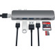 Satechi Type-C Pro Hub Αντάπτορας για Macbook - Με 2x Type-C / 1x 4K HDMI / 1x Type-C PD / 2x USB-A / 1x Type-C 5 Gbps / 1x microSD - Space Gray (ST-CMBPM)