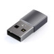 Satechi Αντάπτορας USB-A (male) σε Type-C (female) - Space Gray (ST-TAUCM)