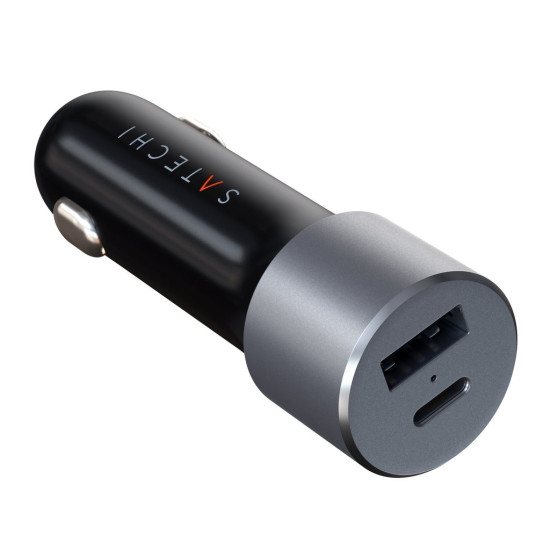 Satechi Φορτιστής Αυτοκινήτου - Με USB-A x1  / Type-C PD x1 - 72W - Space Gray (ST-TCPDCCM)