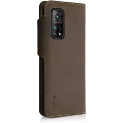 Kalibri Δερμάτινη Suede Θήκη Πορτοφόλι Xiaomi Mi 10T / Mi 10T Pro - Brown (54158.05)