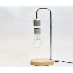 Allocacoc Levitating Light Bulb Table Lamp - Μαγνητικό Αιωρούμενο Επιτραπέζιο Φωτιστικό - Silver (DH0106/EULELP)