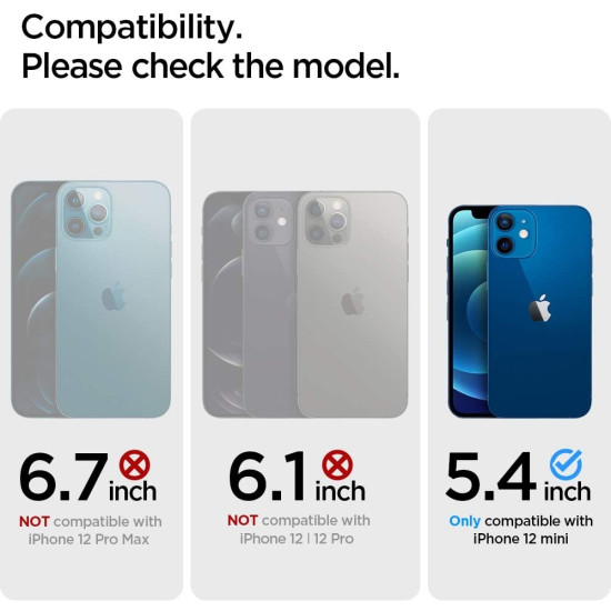 Spigen Θήκη Liquid Air Apple iPhone 12 mini - Matte Black (ACS01744)