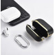 iCarer Electroplating PU Leather Θήκη για Apple AirPods Pro 1st Gen - Black / Gold (IAP054-BK)