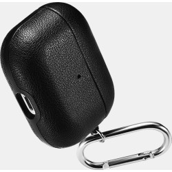 iCarer Microfiber Slim PU Leather Θήκη για Apple AirPods Pro 1st Gen - Black (IAP053-BK)