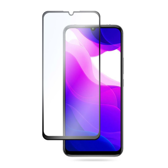 Crong 7D Nano Flexible Glass - Fullface Αντιχαρακτικό Υβριδικό Γυαλί Οθόνης Xiaomi Mi 10 Lite - Black - 0.3mm (CRG-7DNANO-XMI10L)