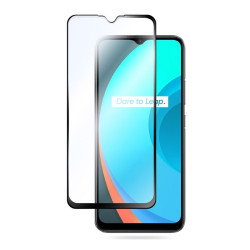Crong 7D Nano Flexible Glass - Fullface Αντιχαρακτικό Υβριδικό Γυαλί Οθόνης Realme C11 - Black - 0.3mm (CRG-7DNANO-RLMC11)