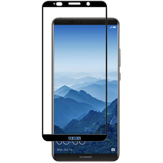Crong Edge Glass Full Glue - Fullface Tempered Glass Αντιχαρακτικό Γυαλί Οθόνης Huawei Mate 10 - Black (CRG-GLEDGE-HM10)