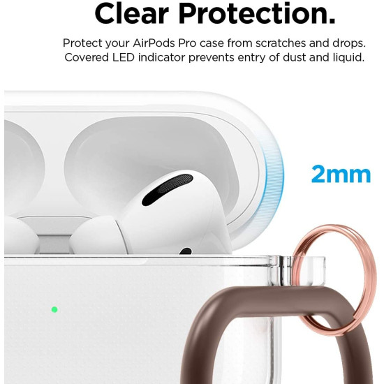 Elago AirPods Pro Clear TPU Hang Case - Διάφανη Θήκη για AirPods Pro 1st Gen - Clear (EAPPCL-HANG-CL)