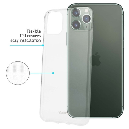 Crong Slim Διάφανη Θήκη Σιλικόνης Apple iPhone 11 Pro - 0.8mm - Clear (CRG-CRSLIM-IP11P-TRS)