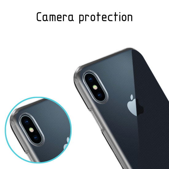 Crong Slim Διάφανη Θήκη Σιλικόνης Apple iPhone XS Max - 0.8mm - Clear (CRG-CRSLIM-IPXSM)