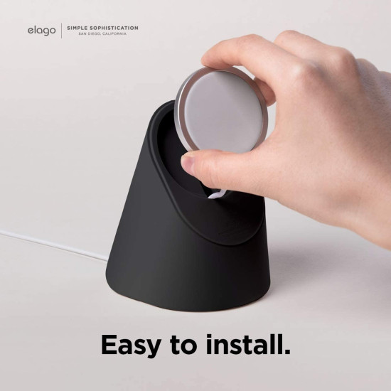 Elago MS1 Magsafe Charging Stand - Βάση Σιλικόνης για τον Ασύρματο Φορτιστή MagSafe - Black (EMSST1-BK)