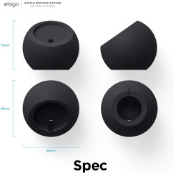 Elago MS2 Magsafe Charging Stand - Βάση Σιλικόνης για τον Ασύρματο Φορτιστή MagSafe - Black (EMSST2-BK)