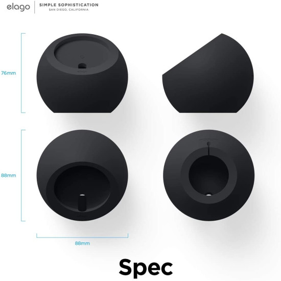 Elago MS2 Magsafe Charging Stand - Βάση Σιλικόνης για τον Ασύρματο Φορτιστή MagSafe - Black (EMSST2-BK)