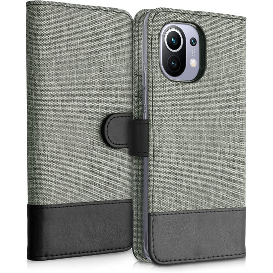 KWmobile Θήκη Πορτοφόλι Xiaomi Mi 11 - Grey / Black (54661.22)