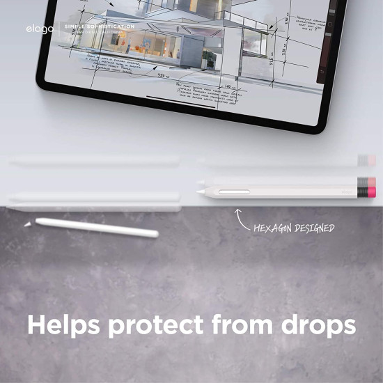 Elago Classic Θήκη Premium Σιλικόνης Apple Pencil 2nd Gen - White (EAPEN2-SC-WH)