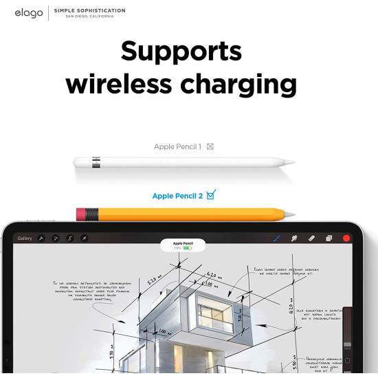 Elago Classic Θήκη Premium Σιλικόνης Apple Pencil 2nd Gen - Yellow (EAPEN2-SC-YE)