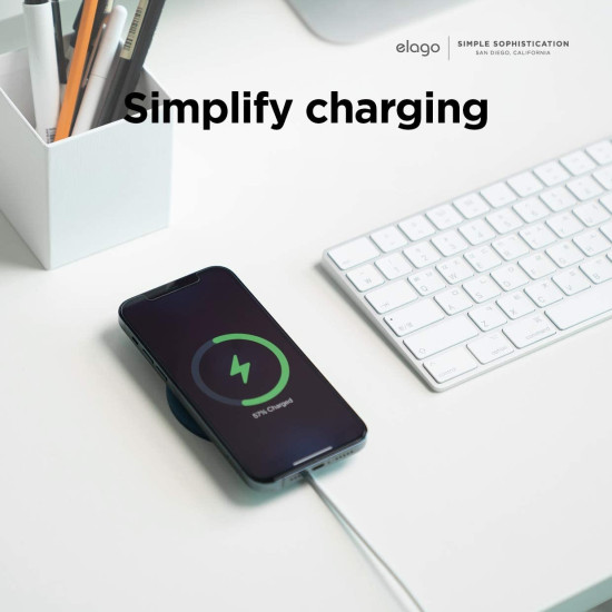 Elago MagSafe Charging Pad - Βάση Σιλικόνης για τον Ασύρματο Φορτιστή MagSafe - Mint (EMSPAD1-MT)