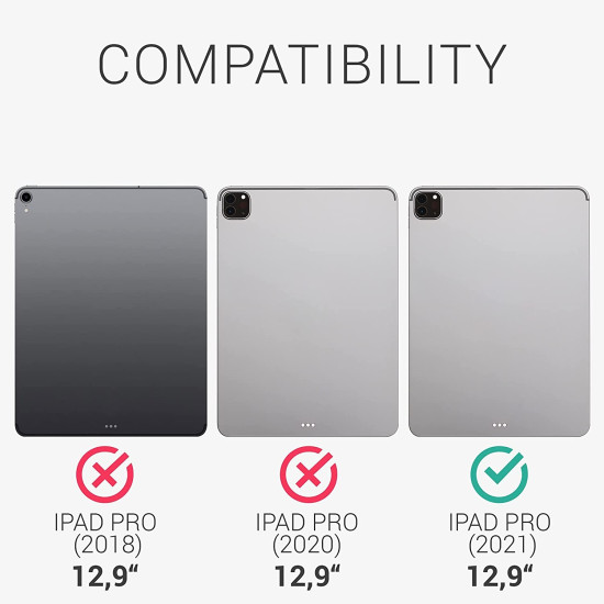Θήκη iPad Pro 12.9" 2022 / 2021 KW TPU Silicone Case Ημιδιάφανη Σιλικόνης - Bicolor / Dark Pink / Blue Matte (54766.01)