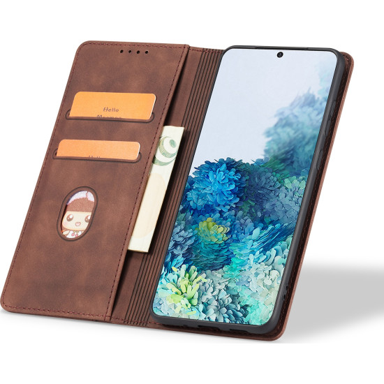 Bodycell Θήκη - Πορτοφόλι Apple iPhone SE 2022 / 2020 / 8 / 7 - Dark Brown (5206015057434)