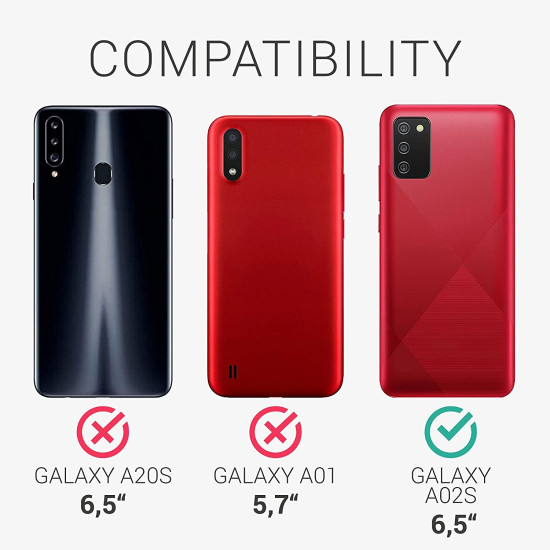 KWmobile Θήκη Σιλικόνης Samsung Galaxy A02s - Soft Flexible Rubber Cover - Frosty Mint (55415.200)