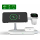 Tech-Protect A12 3 in 1 Wireless Charging Station - Βάση Ασύρματης Φόρτισης MagSafe για iPhone 16 / 15 / 14 / 13 / 12 / Airpods / Apple Watch - 15W - White (6216990211850)