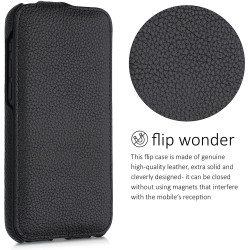 Kalibri Δερμάτινη Θήκη Flip Apple iPhone 12 / 12 Pro - Ultra Slim Leather Protective Phone Cover - Black (55690.01)