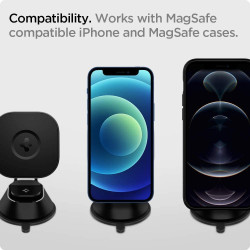 Spigen ITS35 OneTap - Μαγνητική Βάση MagSafe με Βεντούζα για Ταμπλό / Παρμπρίζ Αυτοκινήτου - Black (ACP02618)