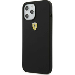 Ferrari On Track Collection with Microfiber - Θήκη Σιλικόνης Apple iPhone 12 Pro Max - Black (FESSIHCP12LBK)